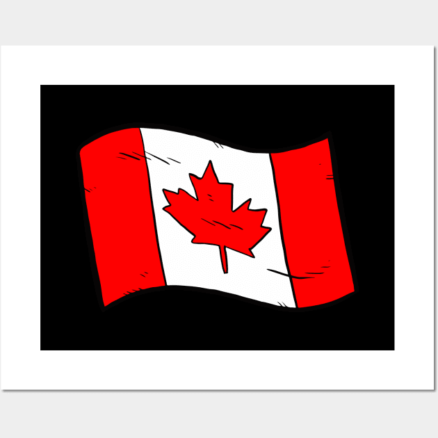 Flag of Canada Wall Art by Baddest Shirt Co.